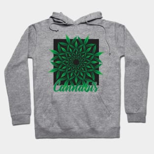 Round Pattern Cannabis Leaf Hoodie